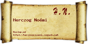Herczog Noémi névjegykártya